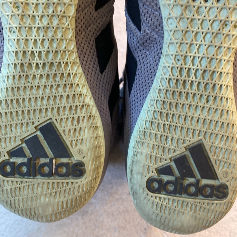 Adidas Speedex men’s gray black boxing high top shoes Sz 10 - Picture 11 of 11